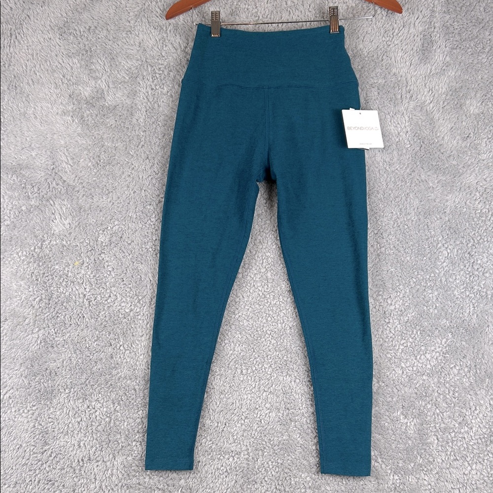 NWT Beyond Yoga Teal High-Waisted Leggings Women’s Size M